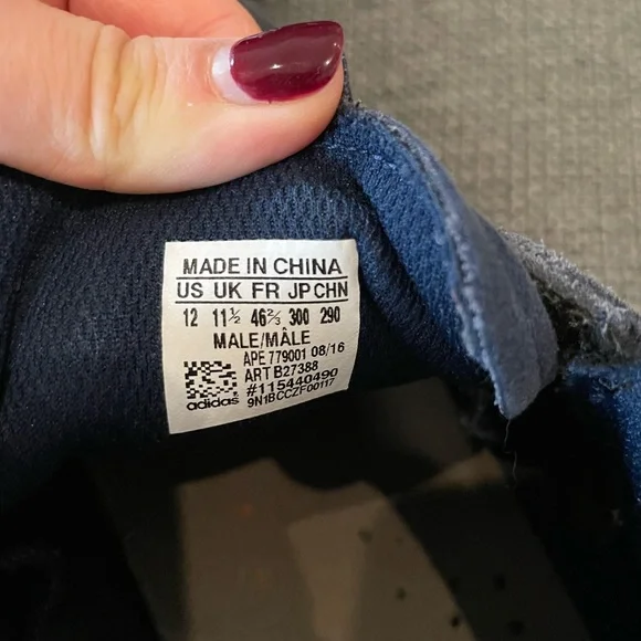 Vintage Adidas, blue suede men’s size 12 - Picture 2 of 4